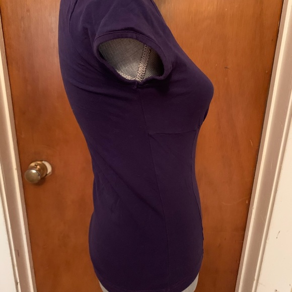 H&M purple cotton cap sleeve top - Picture 2 of 4
